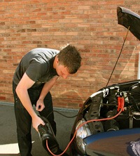 Jump start car battery